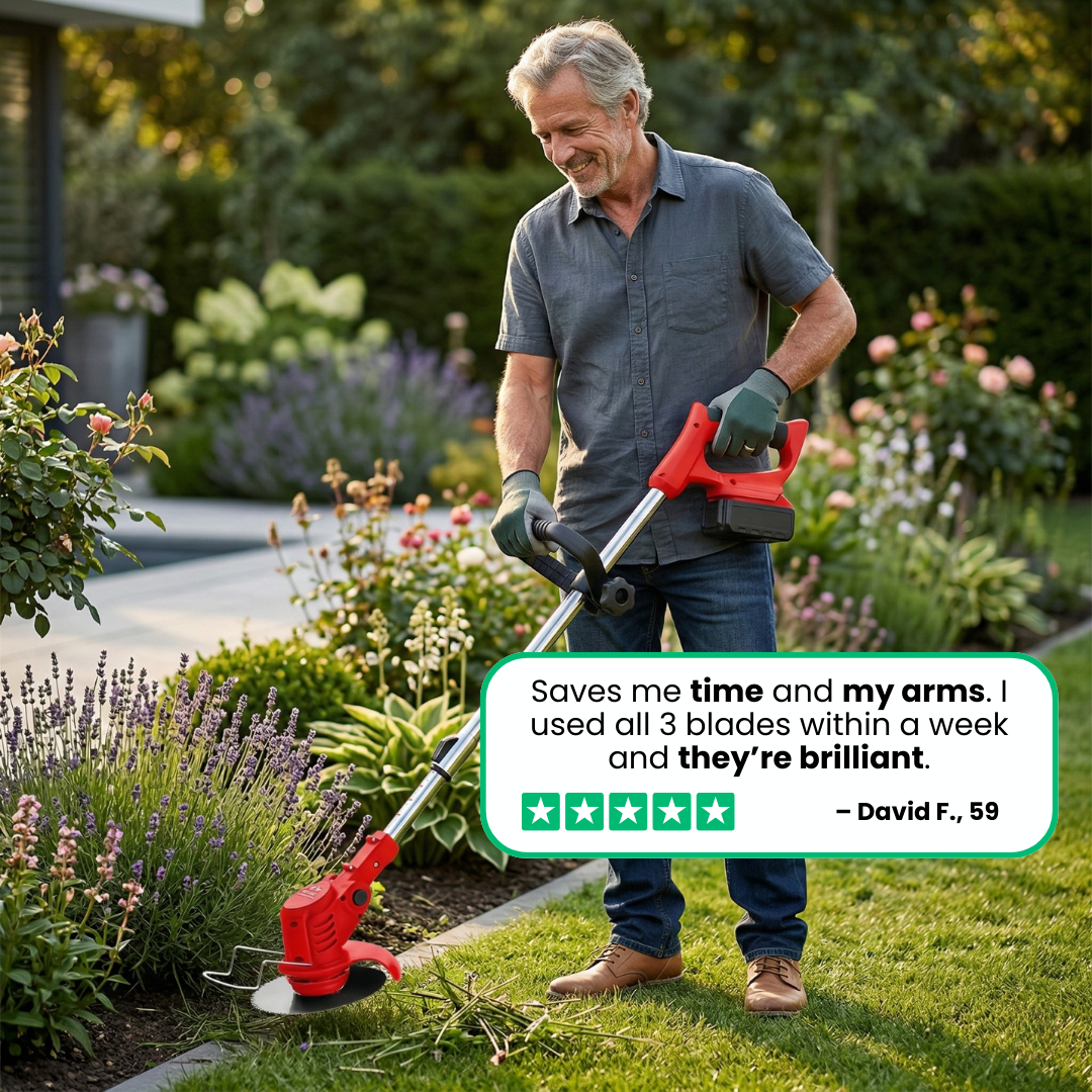 3-in-1 Cordless Power Trimmer with 2 Batteries