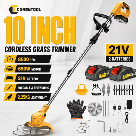 3-in-1 Cordless Power Trimmer with 2 Batteries