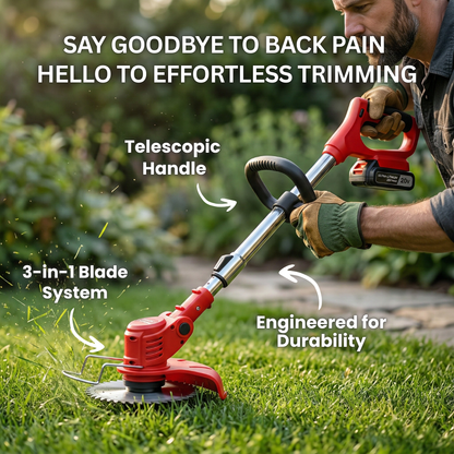 3-in-1 Cordless Power Trimmer with 2 Batteries