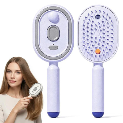 Electric Massage Hair Brush - Hair Straightener Brush.