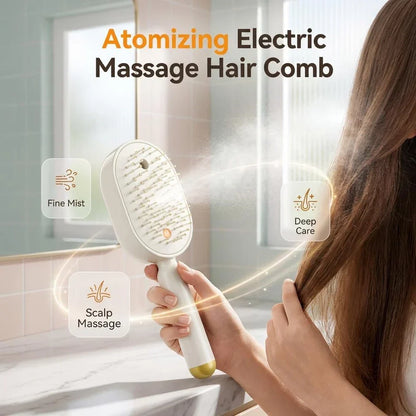 Electric Massage Hair Brush - Hair Straightener Brush.