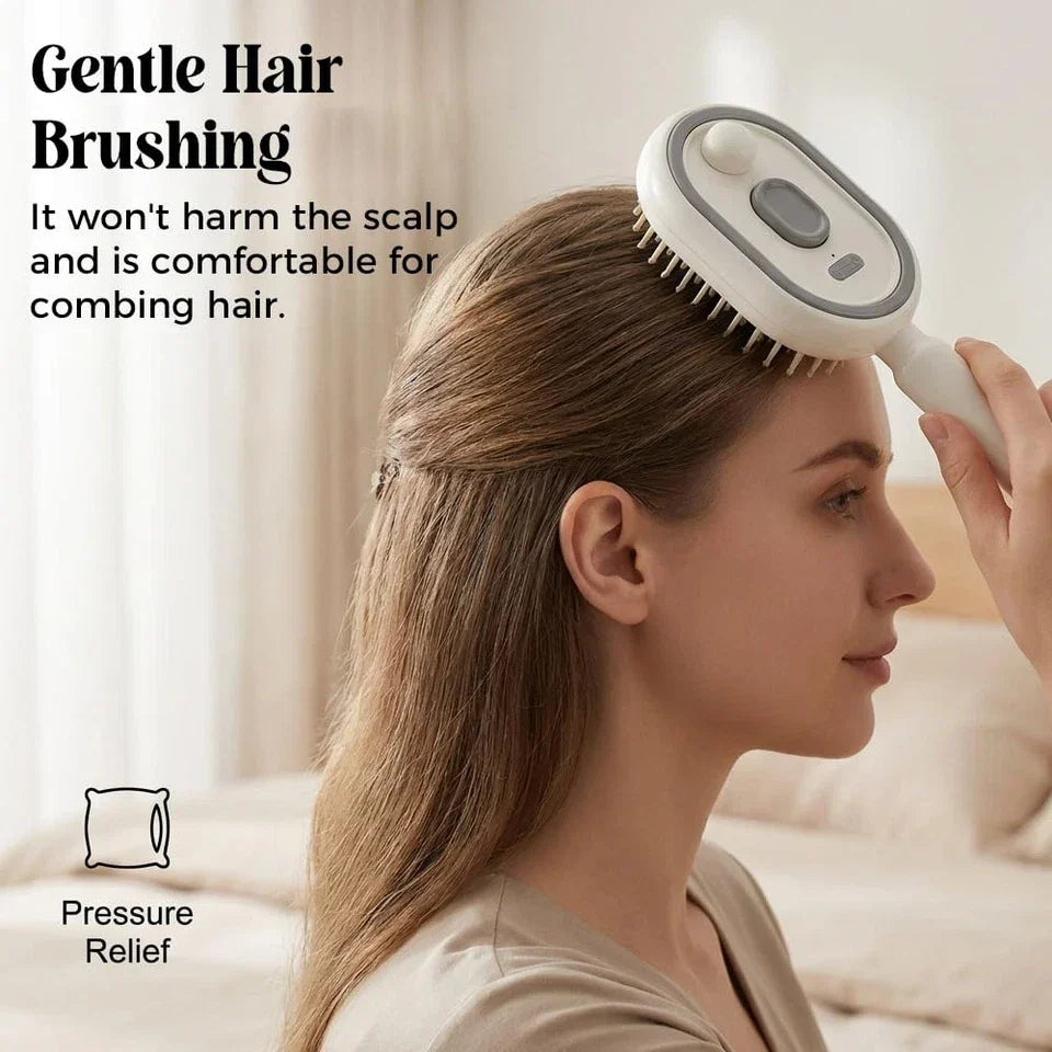 Electric Massage Hair Brush - Hair Straightener Brush.